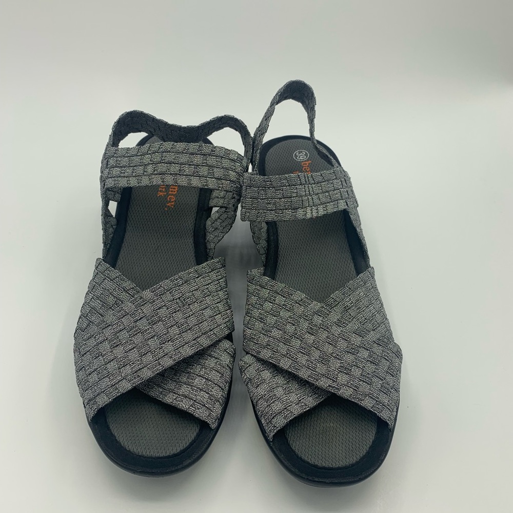 Bernie Mev. Pewter sandals size 39
